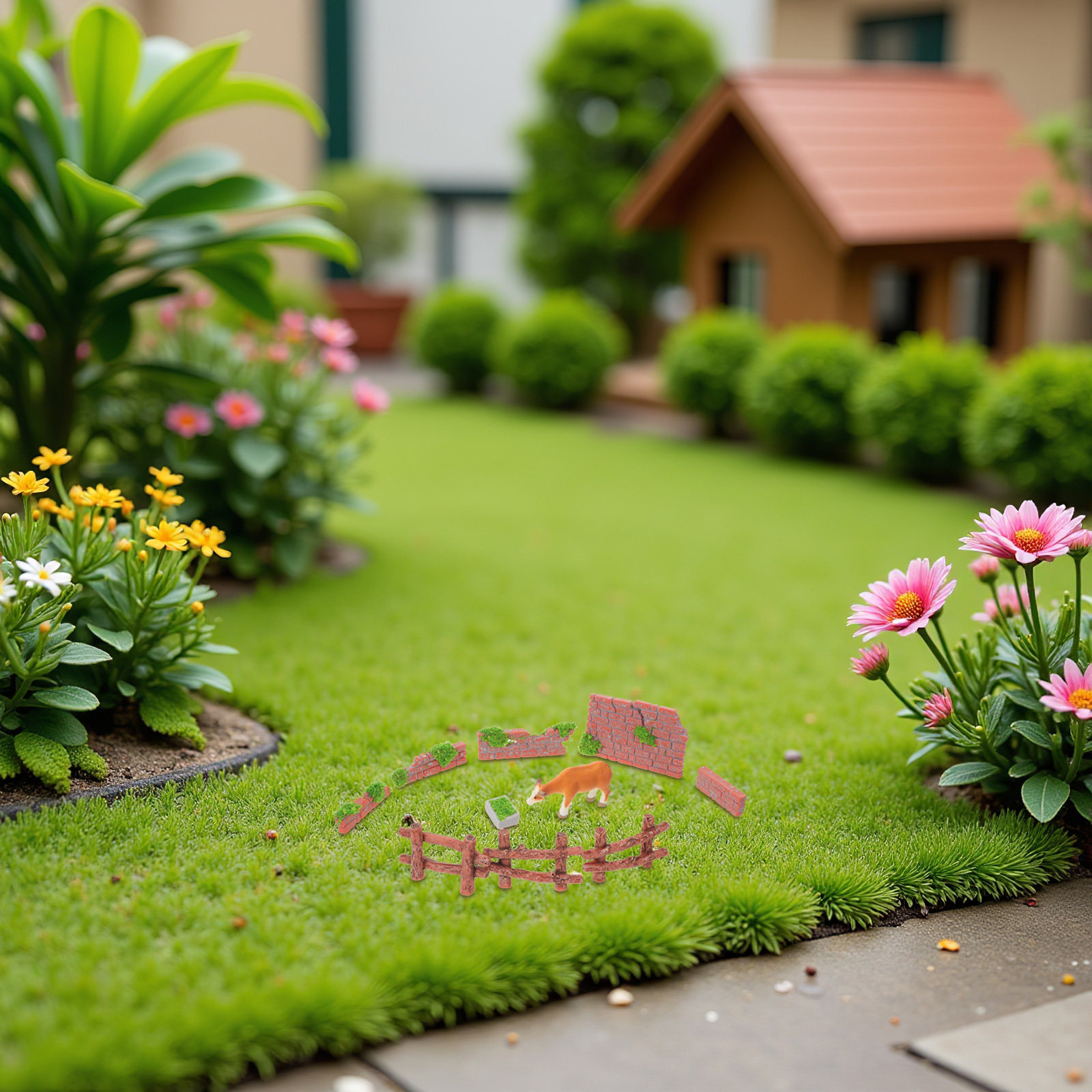 Bonsai Garden Landscape Design - 16Pcs Miniature Garden Fence Pieces Mini