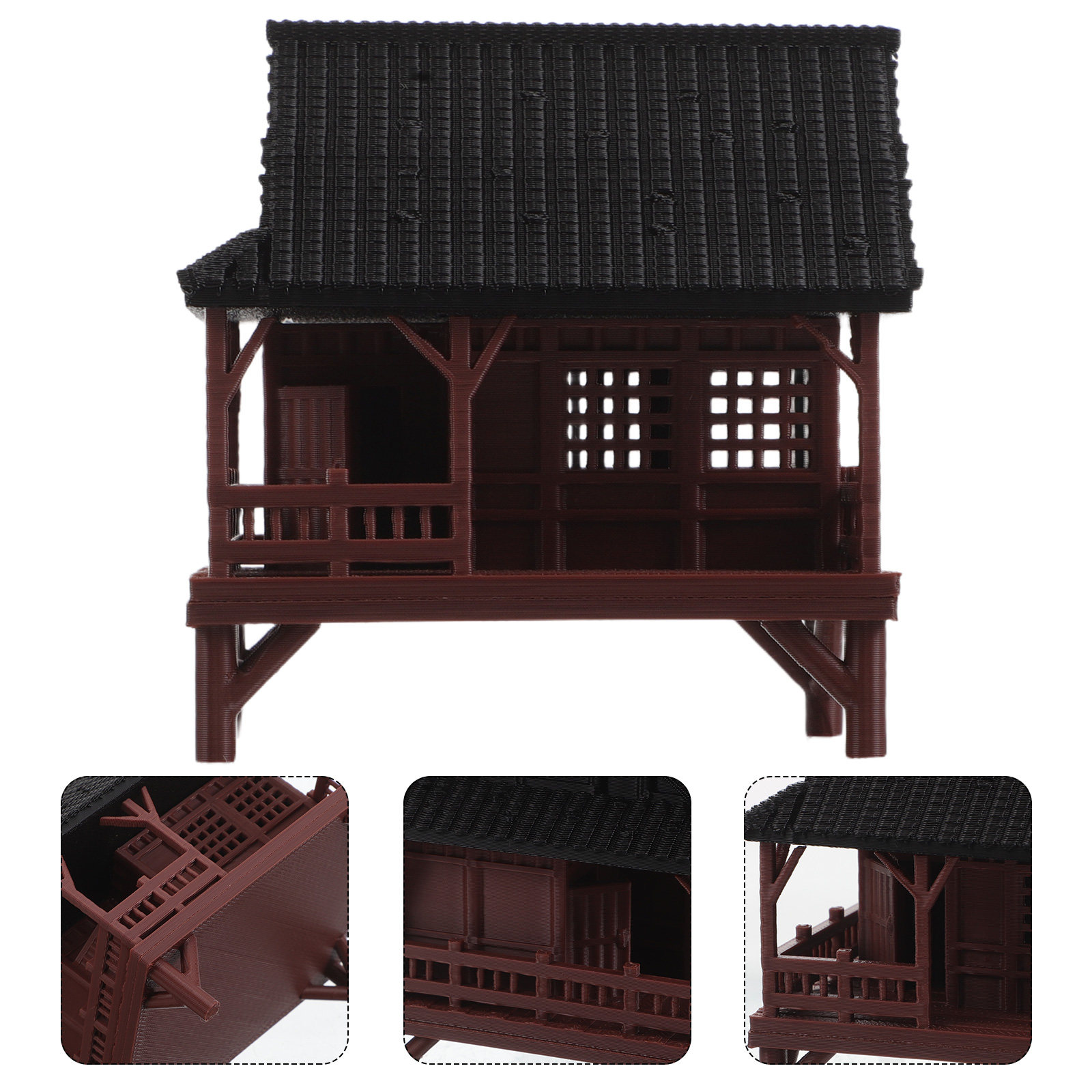 Bonsai Garden Landscape Design - Micro Landscape Pavilion Statue Aquarium Decor