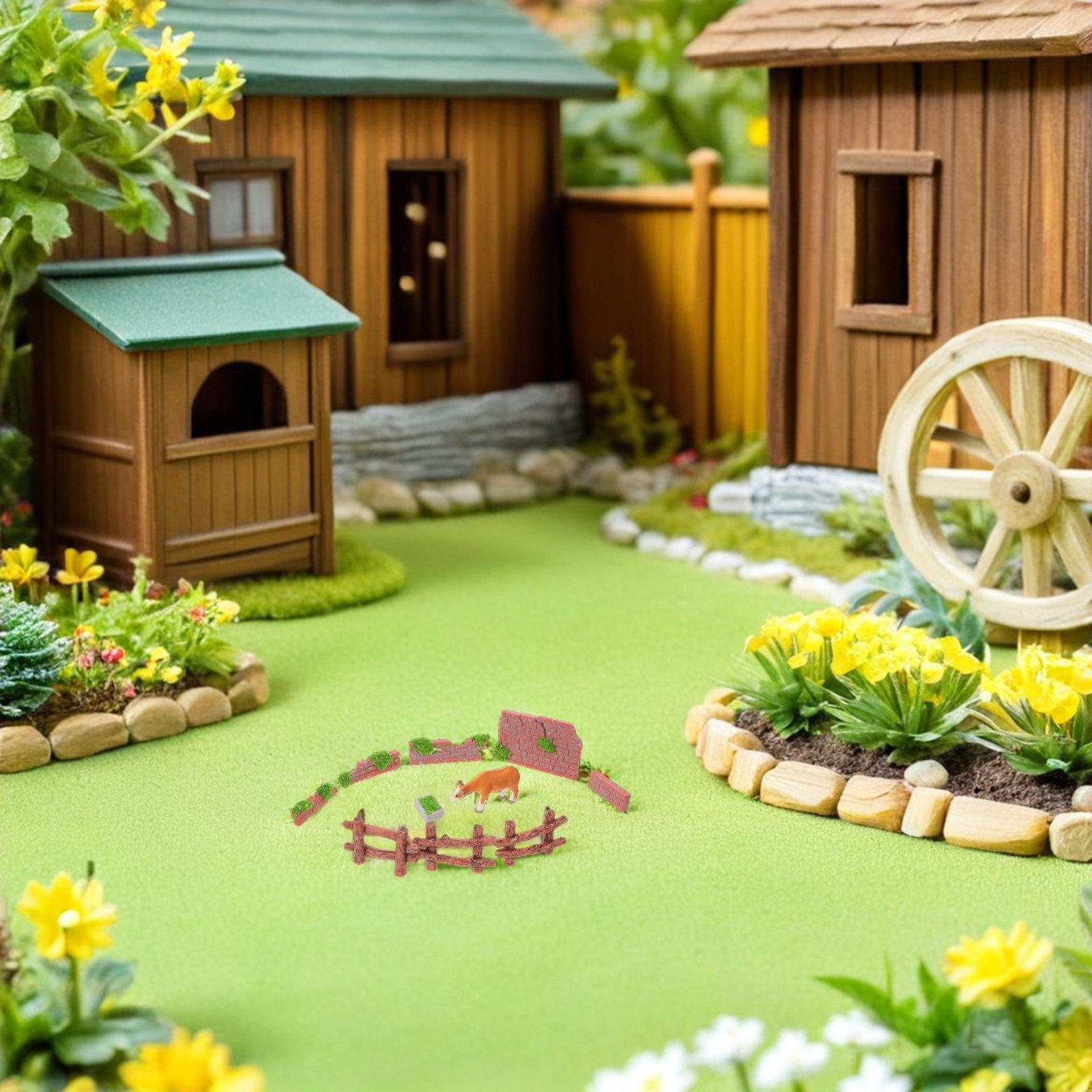 16Pcs Miniature Garden Fence P - đánh giá và giá Bonsai Garden Landscape Design