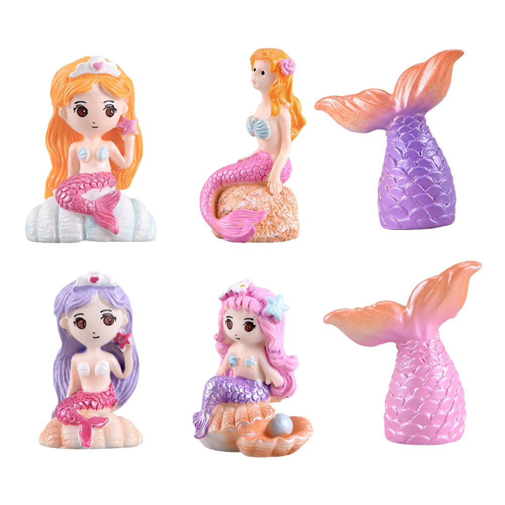 6Pcs Resin Mermaid Statue Shel - đánh giá và giá Bonsai Garden Landscape Design