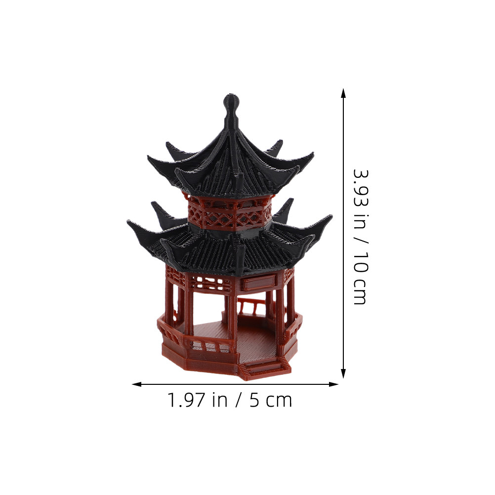 Asian Miniature Pavilion Sculp - đánh giá và giá Bonsai Garden Landscape Design