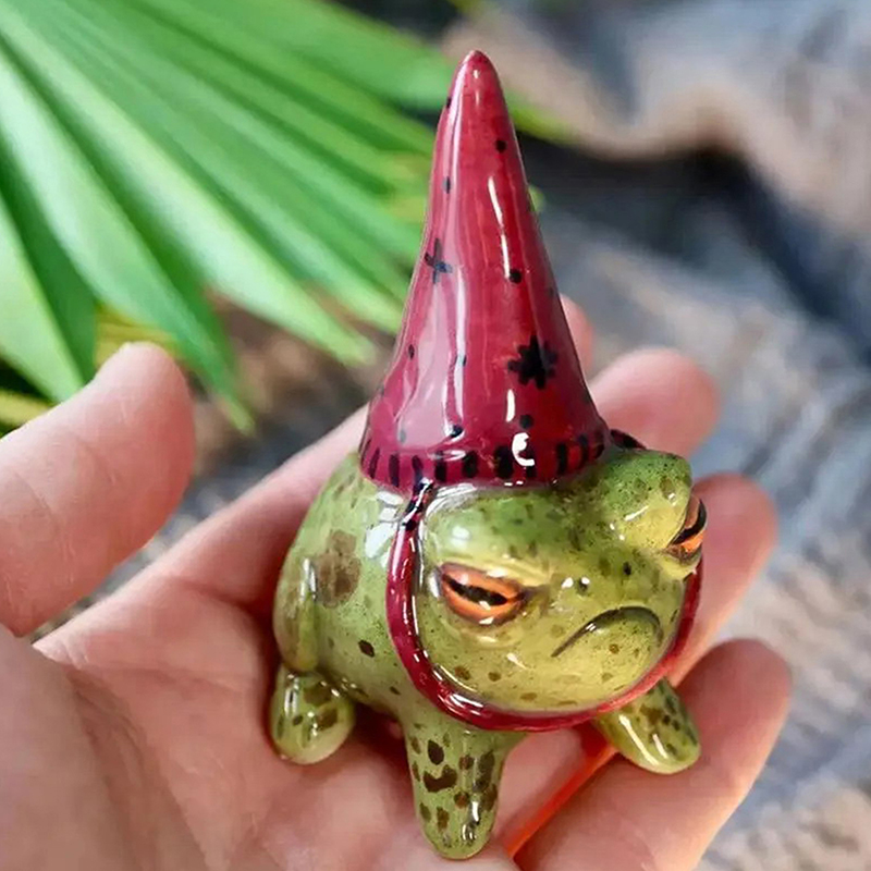 C 1pc Frog Statues For Garden  - đánh giá và giá Bonsai Garden Art