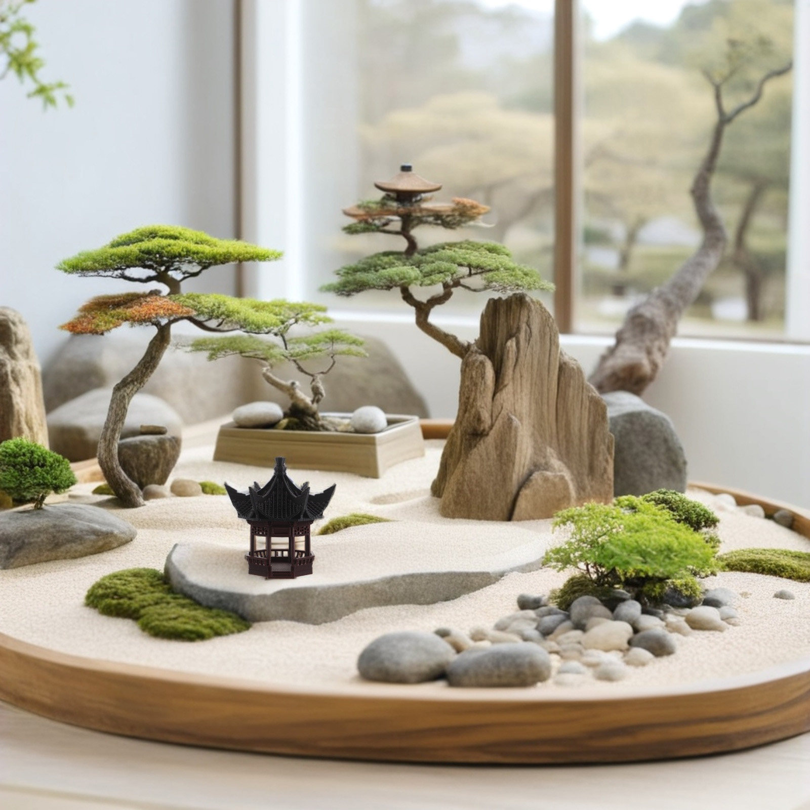 Miniature Pagoda Landscape Orn - đánh giá và giá Bonsai Garden Landscape Design