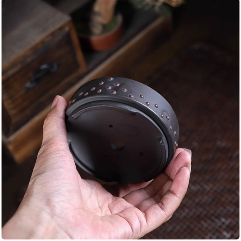Ceramic Round Bonsai Pot, Drum - đánh giá và giá Bonsai Garden With Sand