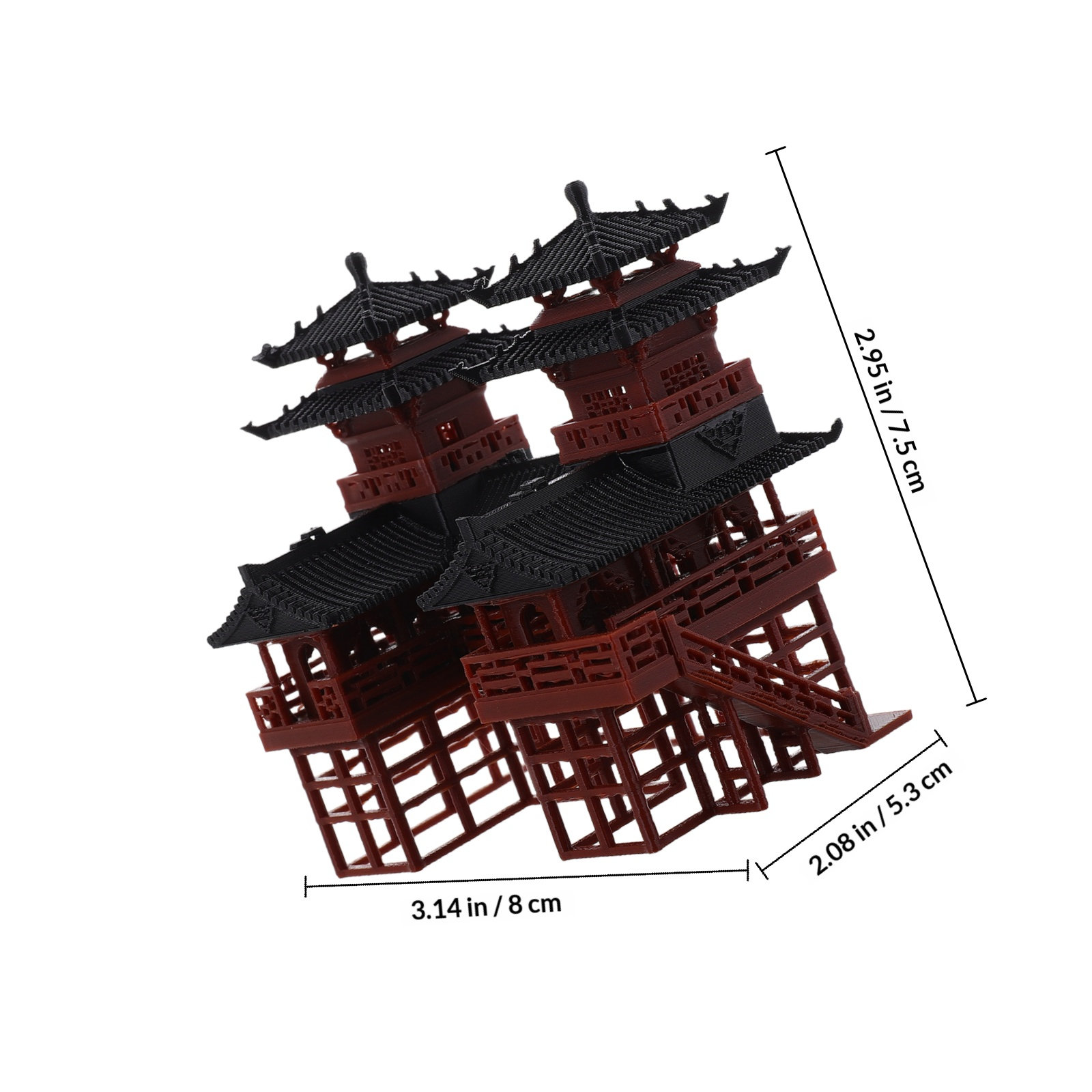 Miniature Twin Pagoda Pavilion - đánh giá và giá Bonsai Garden Landscape Design