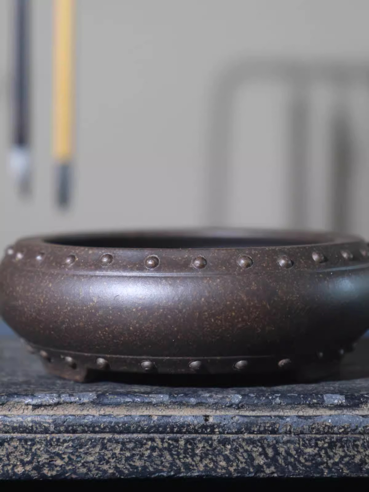 Ceramic Circle Bonsai Pot, Mad - đánh giá và giá Bonsai Garden With Sand