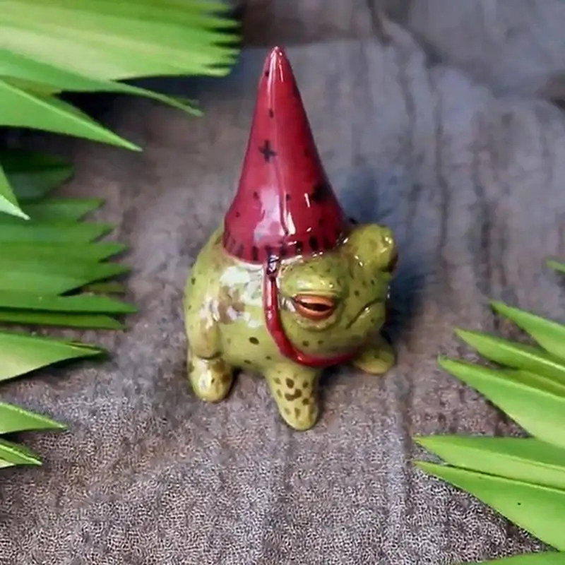 Witch Hat Little Frog Statue R - đánh giá và giá Bonsai Garden Art